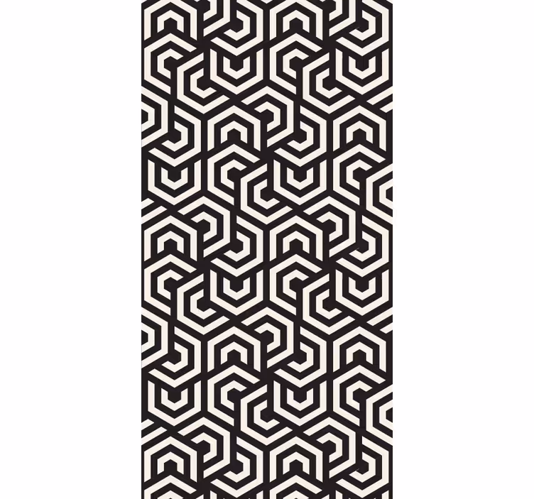 Papel tapiz geométrico diseño laberíntico - TenVinilo