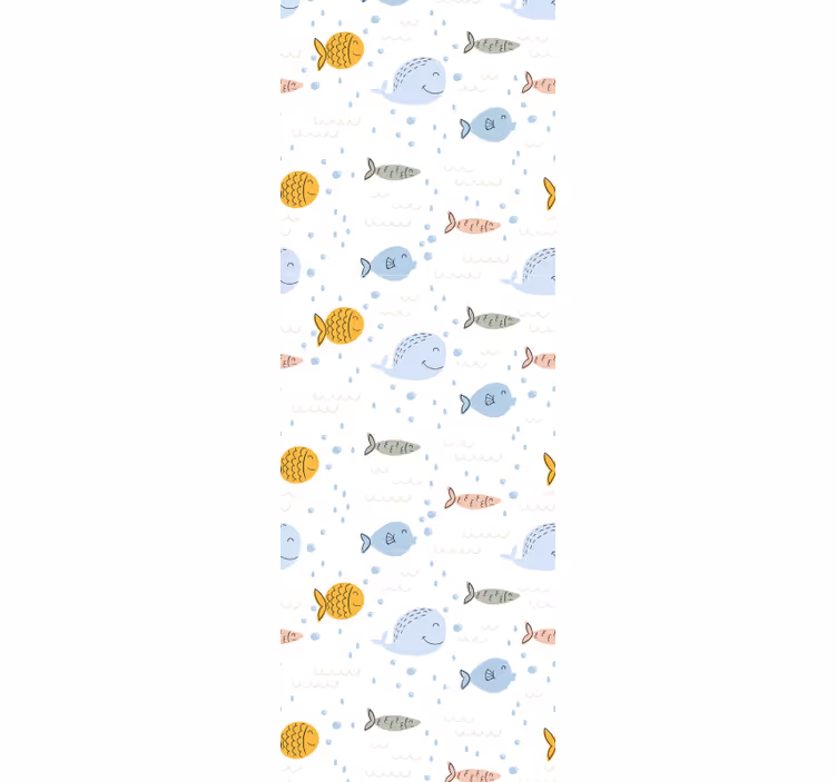 Papel tapiz peces motivo acuático - TenVinilo