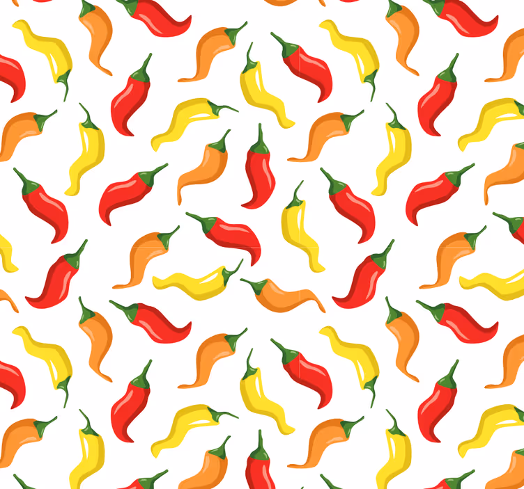 Papel tapiz naturaleza patrón de ají - TenVinilo