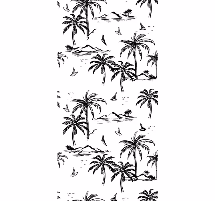 papel pintado troncos Palmeras tropicales - TenVinilo