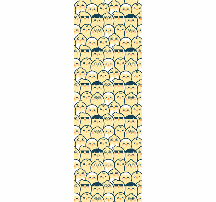 Papel pintado salón Pollito amarillo de patrones sin fisuras - TenVinilo