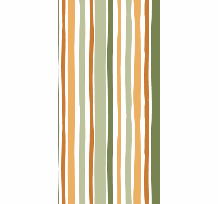 Papel pintado rayas verticales Fino verde y amarillo - TenVinilo