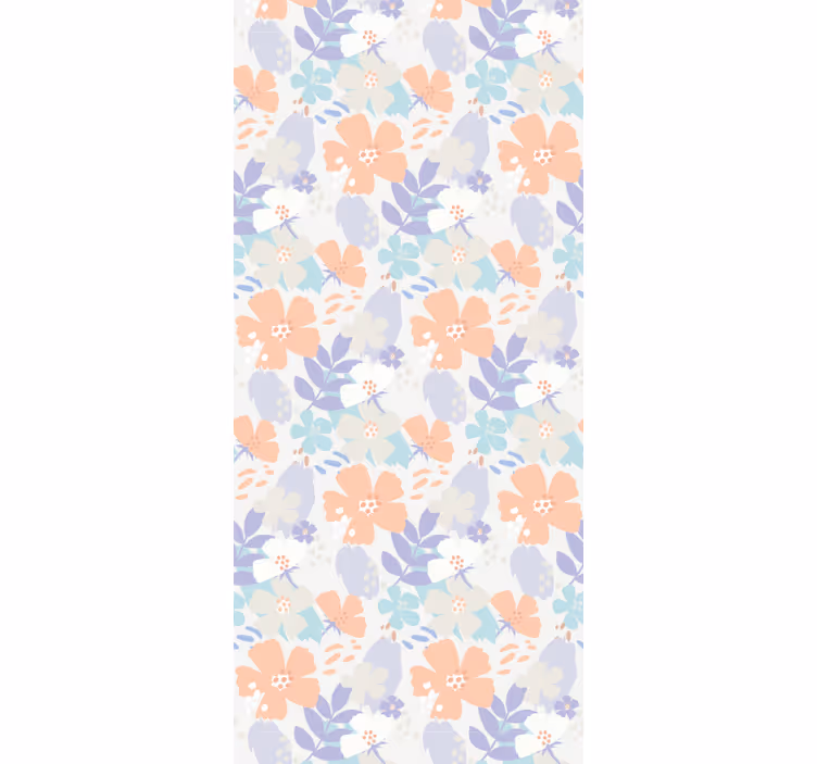 Papel tapiz flores estampado de pétalos florales - TenVinilo