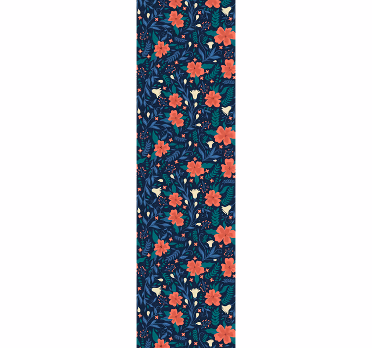 Papel tapiz flores estampado botánico floral - TenVinilo