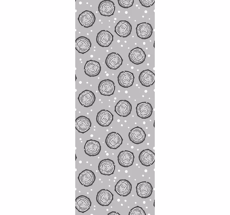 Papel tapiz gris rosetas de puntos - TenVinilo