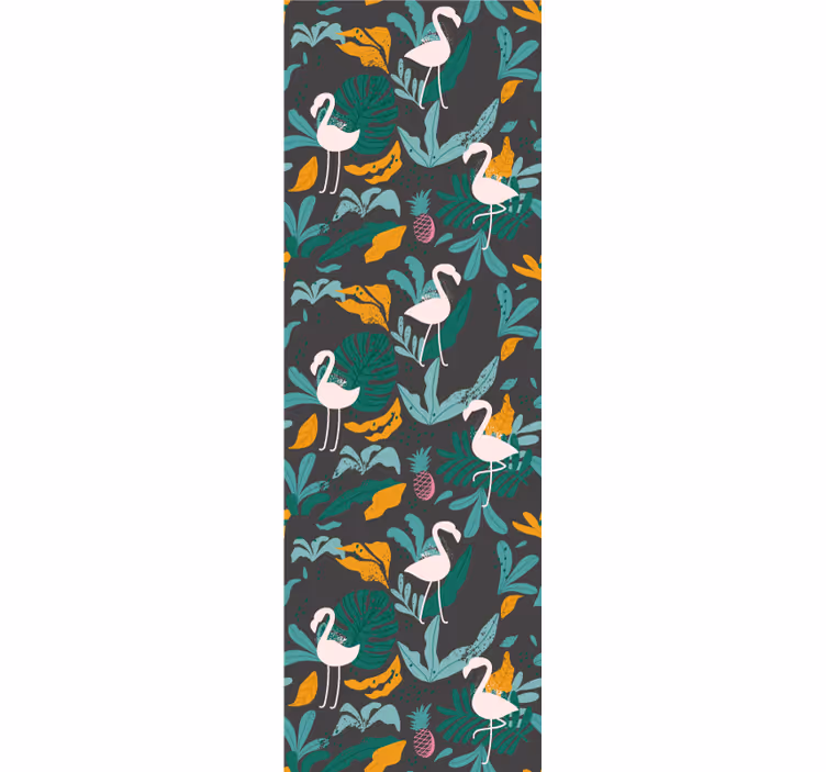 Papel tapiz animales escena de flamencos tropicales - TenVinilo