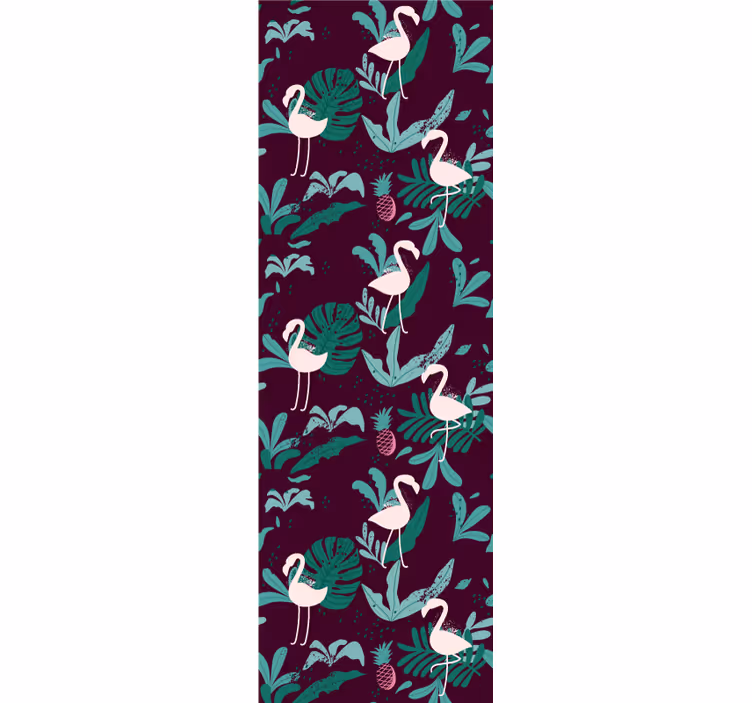 Papel tapiz animales flamenco tropical - TenVinilo