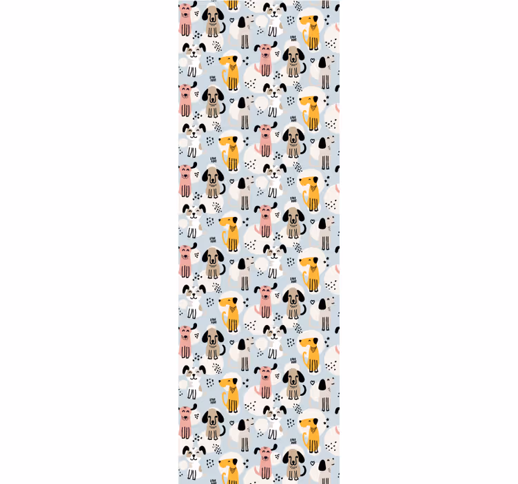 Papel tapiz perros juego de patrones caninos - TenVinilo