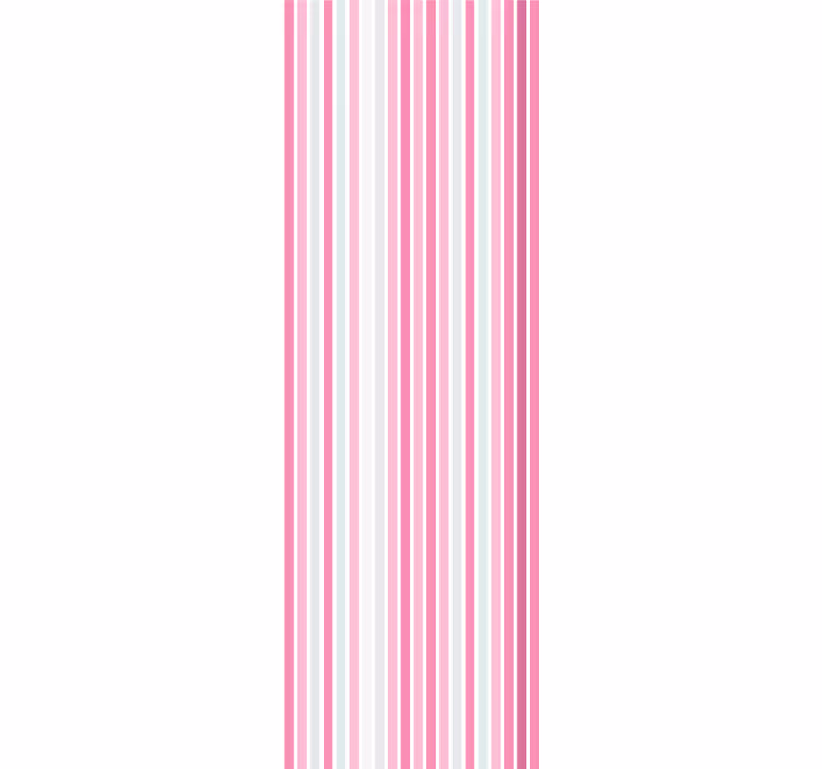 Papel pintado rayas Patrón vertical rosa y blanco - TenVinilo