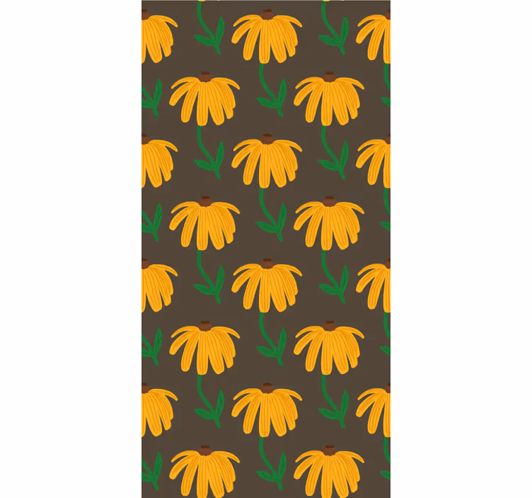 Papel pintado floral Primavera de girasol - TenVinilo
