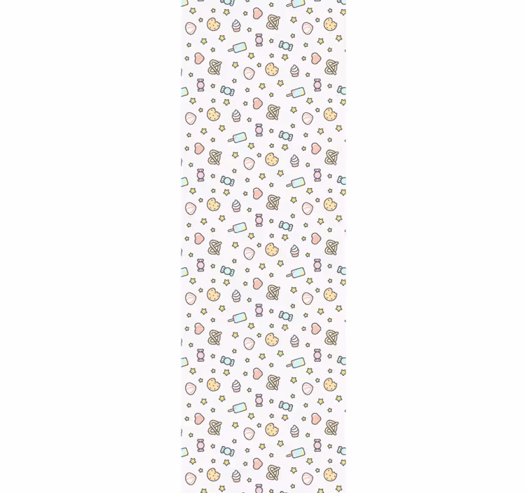 Papel tapiz bebé patrón inspirado en dulces - TenVinilo