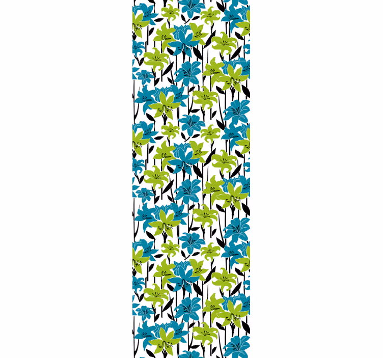 Papel tapiz flores colorida floración floral - TenVinilo
