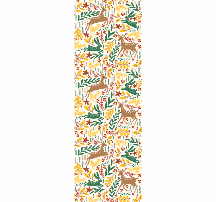 Papel tapiz animales patrón de fauna forestal - TenVinilo