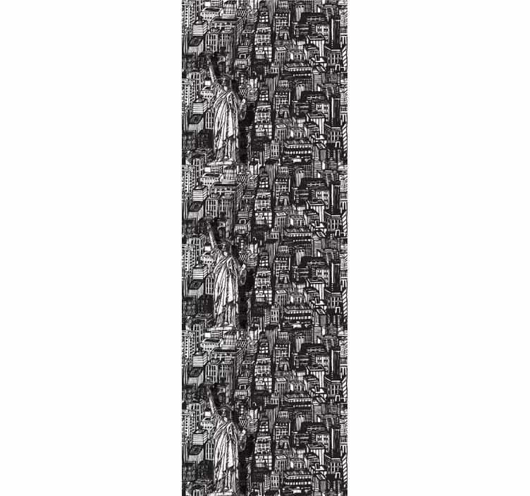 Papel tapiz ciudades collage urbano de estatuas - TenVinilo