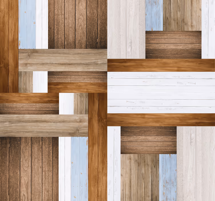 Papel pintado madera tablones modernos - TenVinilo