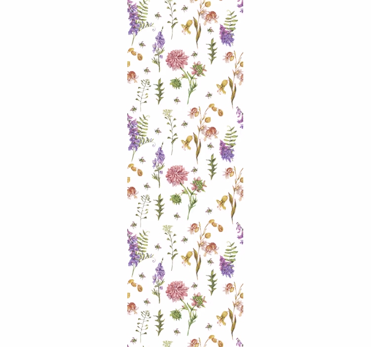Papel tapiz flores flores silvestres botánicas - TenVinilo