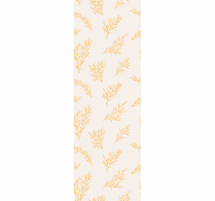 Papel pintado flores Ramas de los árboles dorados sobre fondo bei - TenVinilo