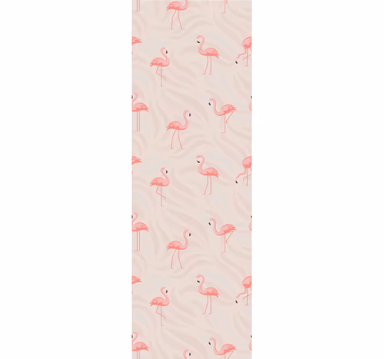 Papel tapiz animales conjunto de flamencos - TenVinilo
