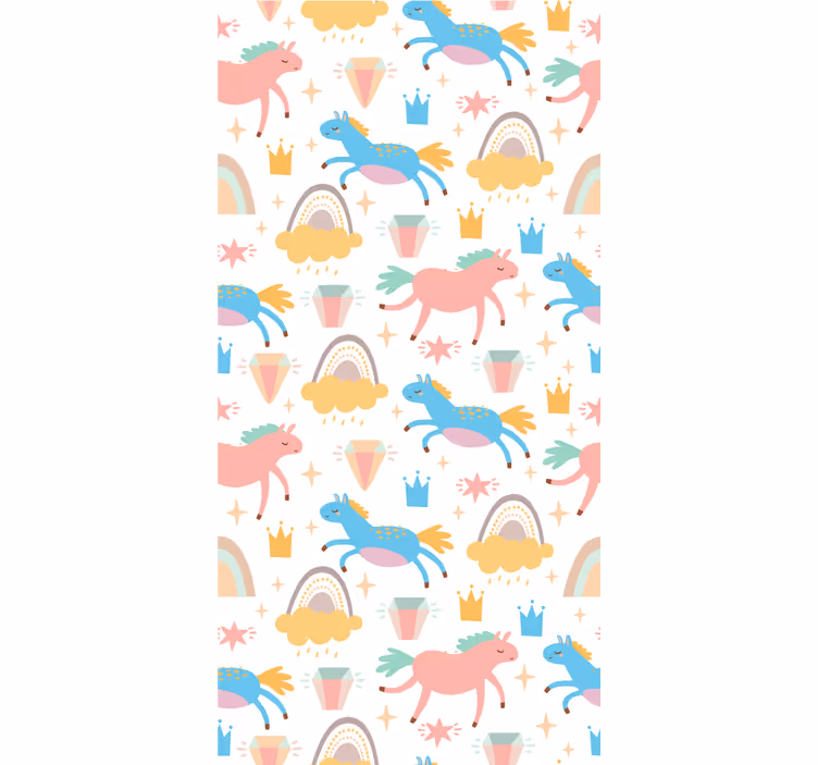 Papel tapiz animales cuento de hadas unicornio - TenVinilo