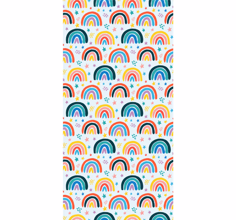 Papel tapiz infantil collage de mariposa arcoiris - TenVinilo