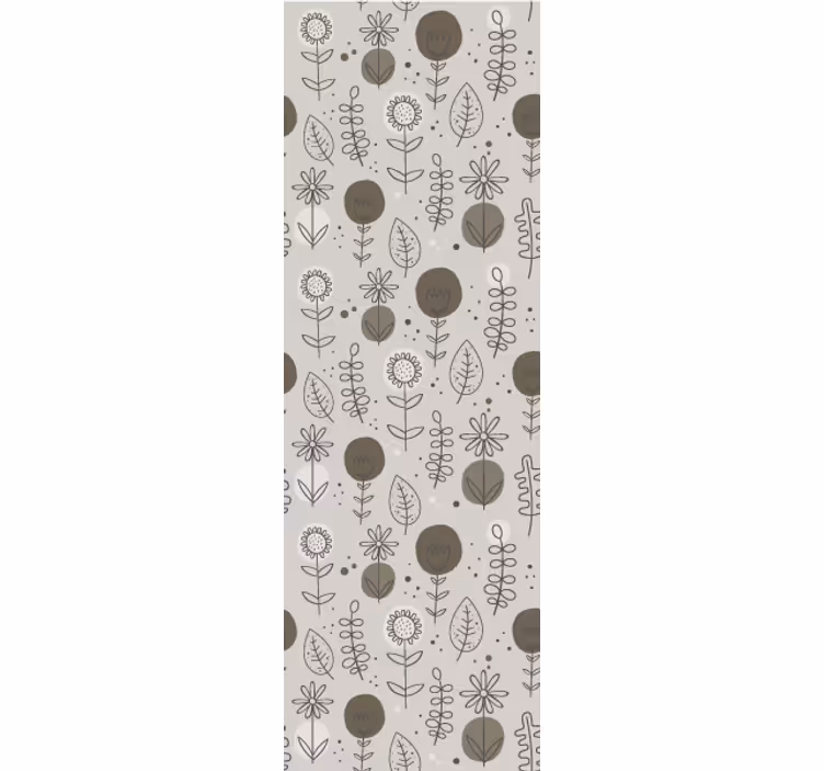 Papel tapiz flores motivos de bocetos florales - TenVinilo