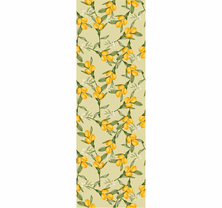 Papel tapiz flores imágenes florales cítricas - TenVinilo