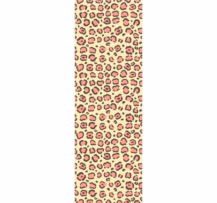Papel pintado infantil Patrón de piel de leopardo amarillo y rosa - TenVinilo