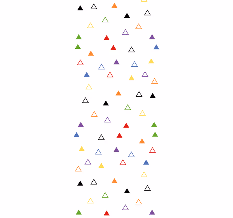 Papel tapiz geométrico motivo triangular colorido - TenVinilo