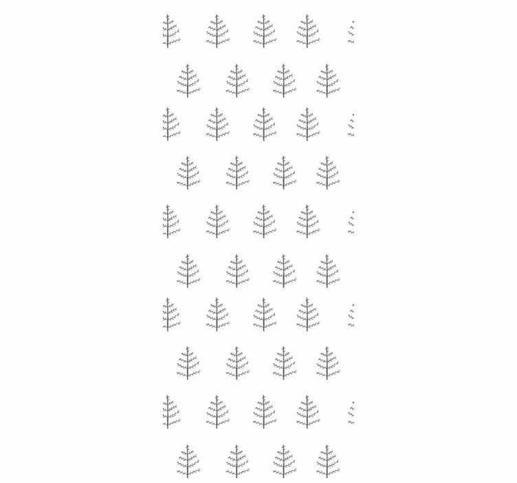 Papel pintado nórdico Formas de árboles minimalistas grises - TenVinilo