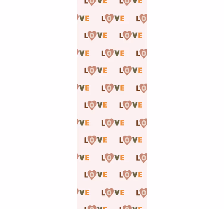 Papel tapiz letras patrón de texto de amor - TenVinilo