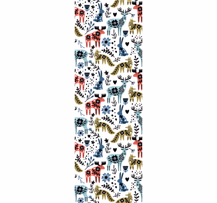 Papel tapiz animales fauna escandinava - TenVinilo