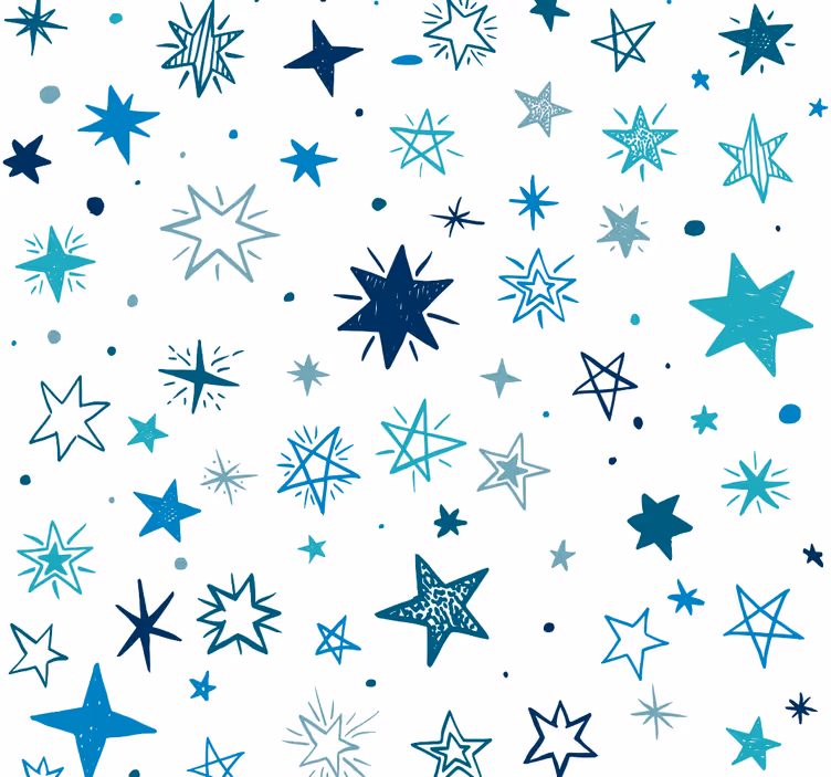 Papel pintado bebé de estrellas azules - TenVinilo