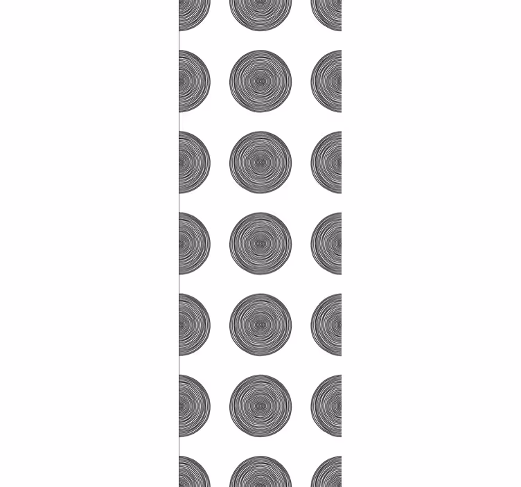 Papel pintado moderno Forma circular de doodle creativo - TenVinilo