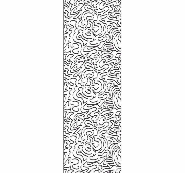 Papel tapiz abstracto patrón de garabato - TenVinilo