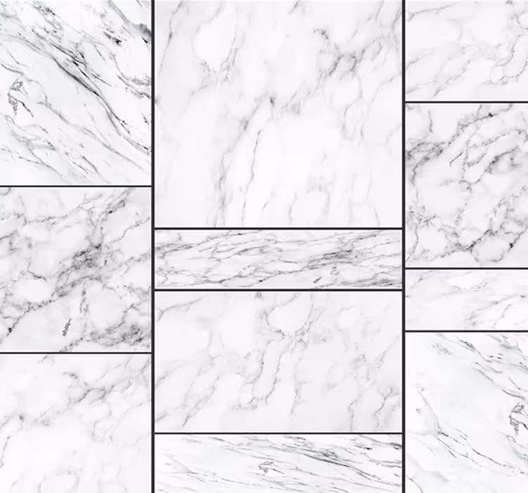 Papel pintado mármol azulejos clásicos grises - TenVinilo