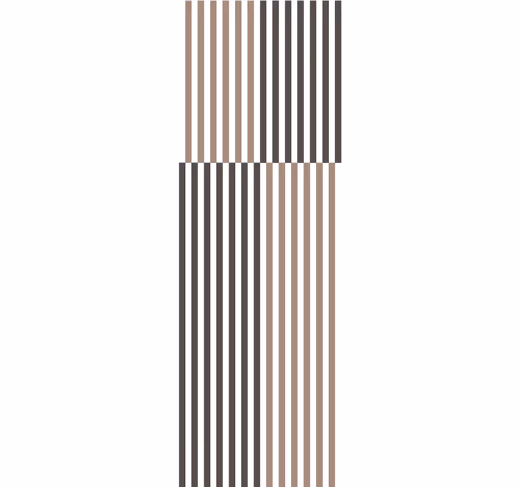 Papel tapiz rayas diseño elegante en beige y marrón - TenVinilo