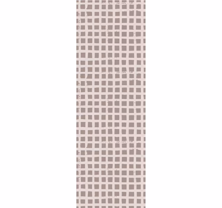 Papel pintado nórdico Patrón de cuadros en marrón cálido - TenVinilo