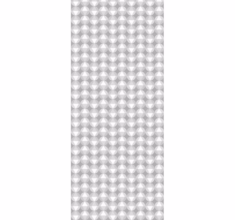 Papel pintado geométrico patrón circular gris - TenVinilo