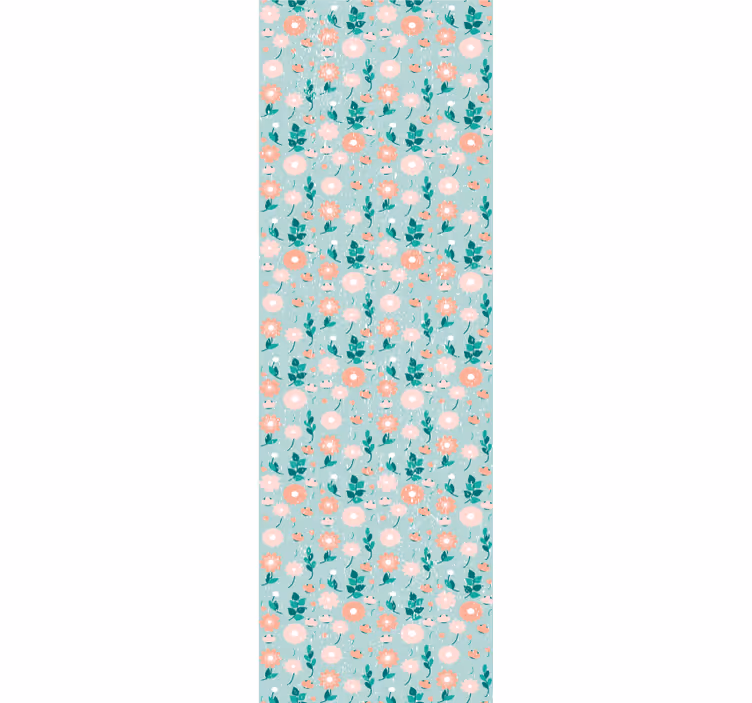 Papel tapiz flores estampado de primavera suave - TenVinilo