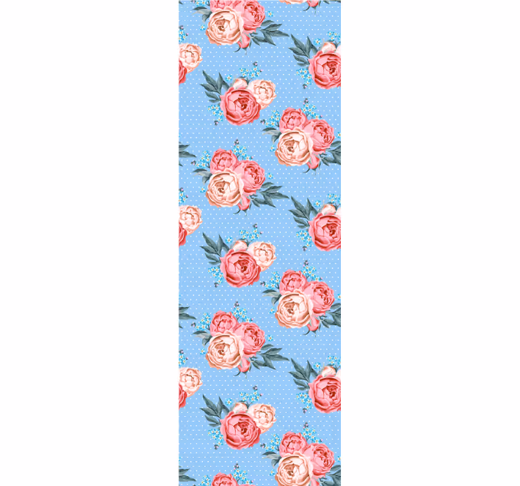 Papel tapiz flores patrones de rosas florecientes - TenVinilo