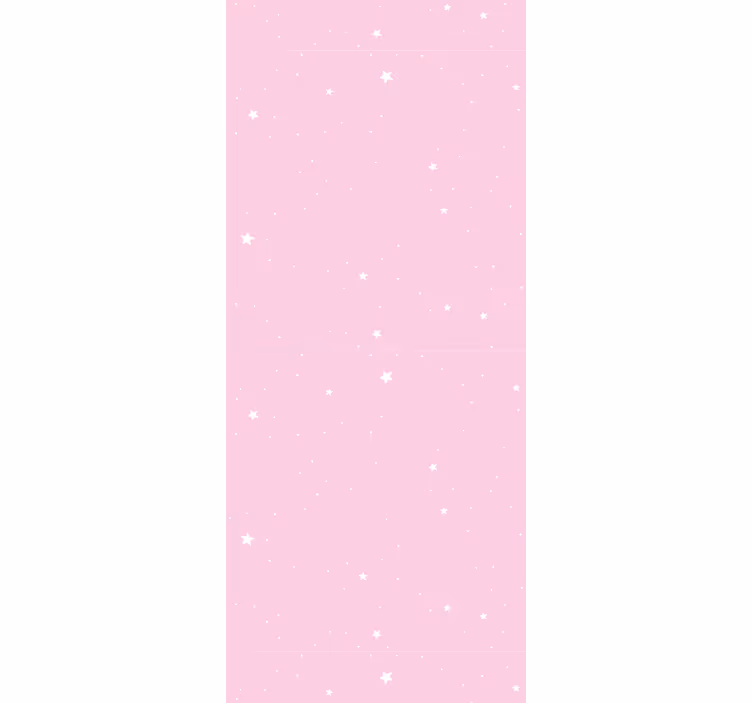 Papel pintado infantil Estrellas blancas con fondo rosa - TenVinilo
