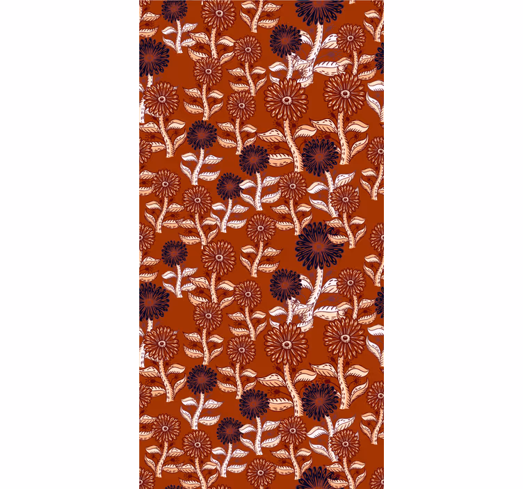 Papel tapiz flores arreglo floral vibrante - TenVinilo