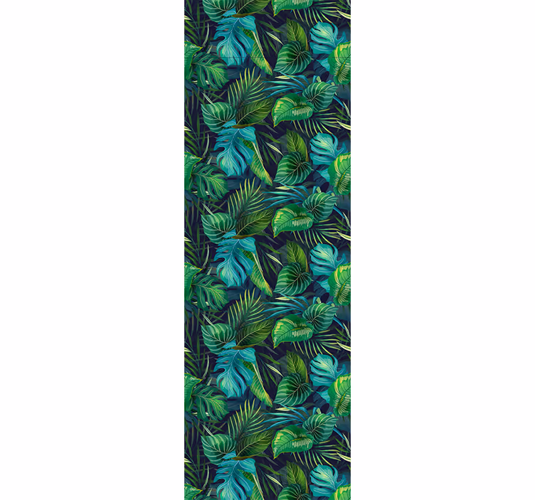 Papel pintado naturaleza Hojas verdes patrón realista - TenVinilo