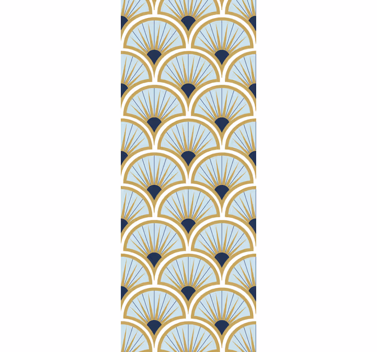 Papel tapiz moderno patrones de abanicos elegantes - TenVinilo