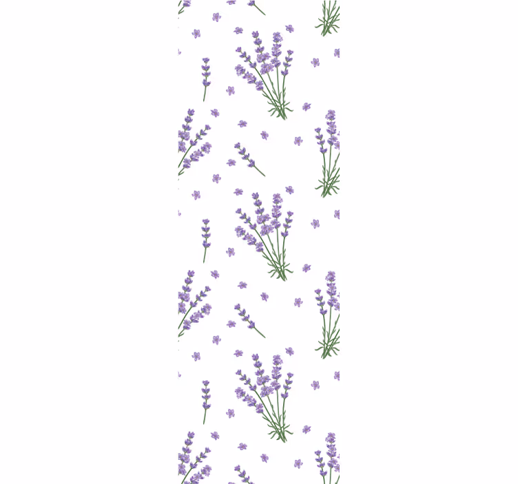 Papel tapiz flores jardín floral de lavanda - TenVinilo