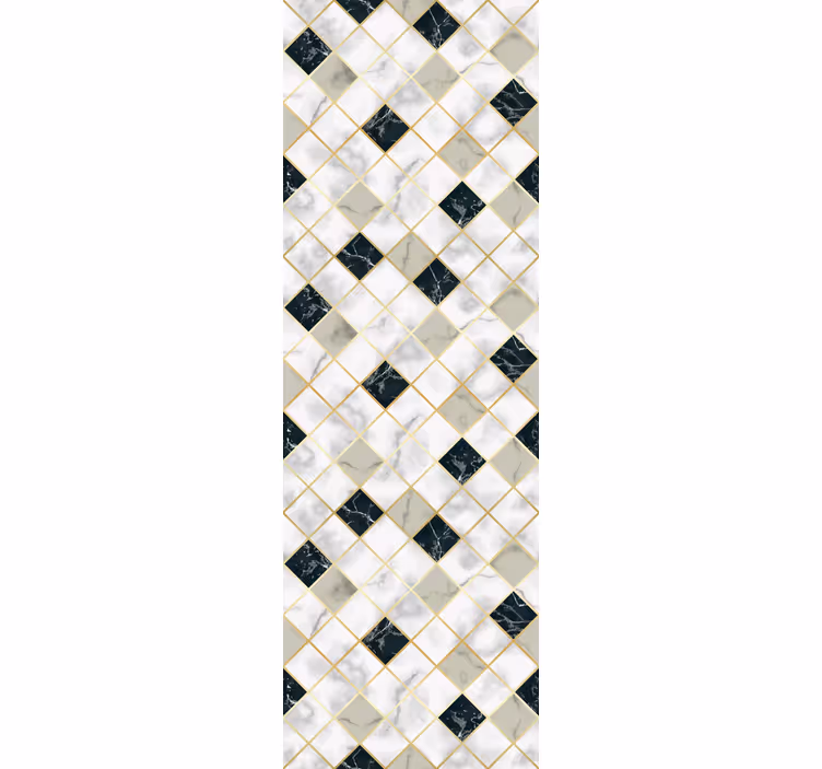 Papel tapiz mármol elegante patrón de diamantes - TenVinilo