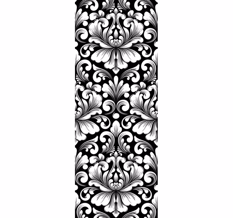 Papel tapiz barroco elegante composición botánica - TenVinilo