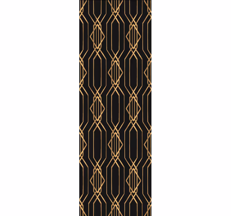 Papel tapiz geométrico elegante patrón dorado - TenVinilo