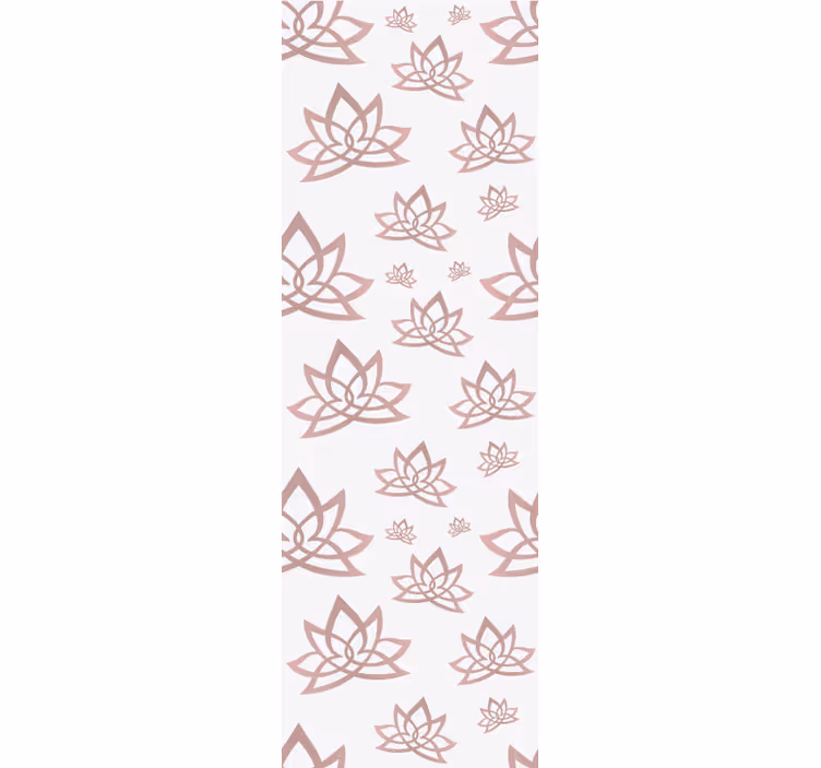 Papel tapiz floral patrón de loto beige - TenVinilo