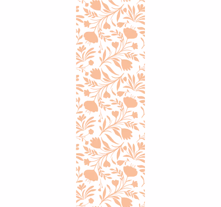 Papel pintado naturaleza Patrón de hojas vintage rosa - TenVinilo